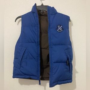 Tommy Hilfiger boy's puffer vest Reversible Brown Blue Size Small 6/7